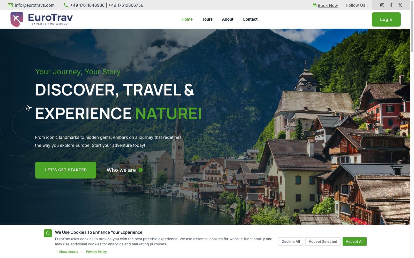 EuroTravs website showcase