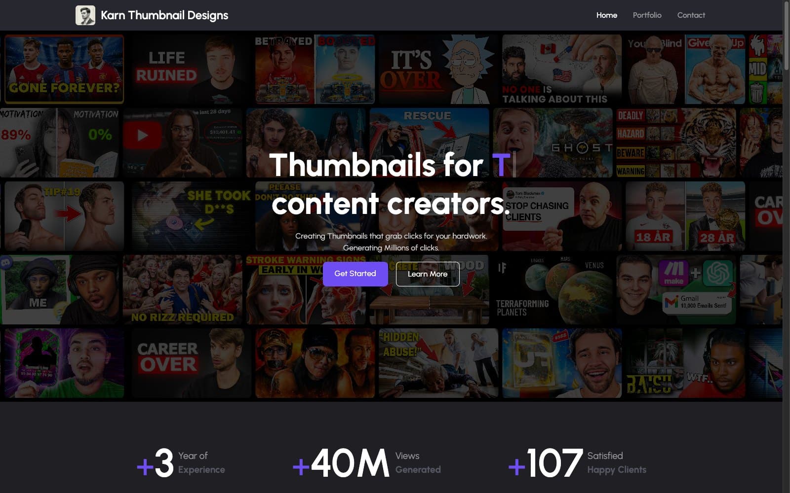 Karn Designs website showcase