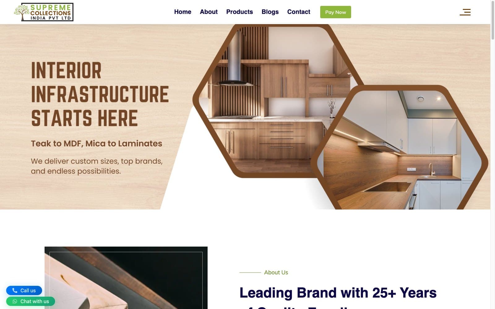 Supreme Collections website showcase