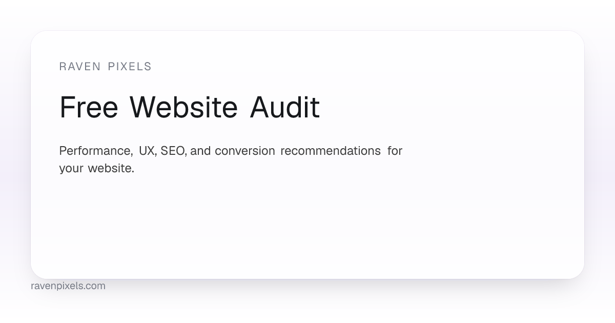 Free Website Audit | Raven Pixels