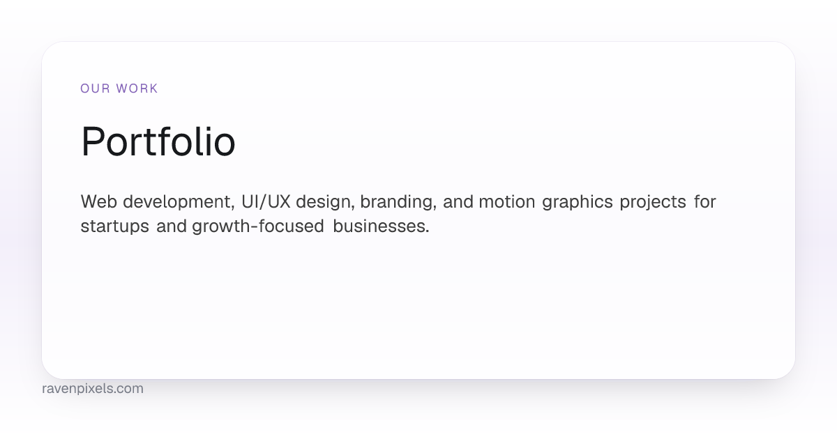 Our Work | Raven Pixels